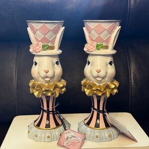 Easter Bunny Tophat and Tail Candle Holders